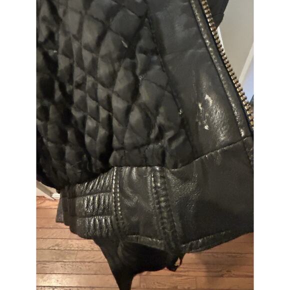 Rare! Vintage Members Only Black Leather Bomber Jacket Sz L - Picture 6 of 15